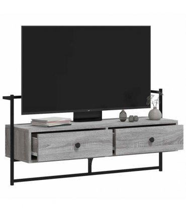 vidaXL TV Cabinet Wall-mounted Grey Sonoma 100.5x30x51 cm Engineered Wood
