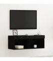 vidaXL TV Cabinet Set Black Oak 80 x 30 x 30 cm Engineered Wood