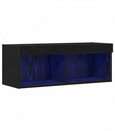 vidaXL TV Cabinet Set Black Oak 80 x 30 x 30 cm Engineered Wood