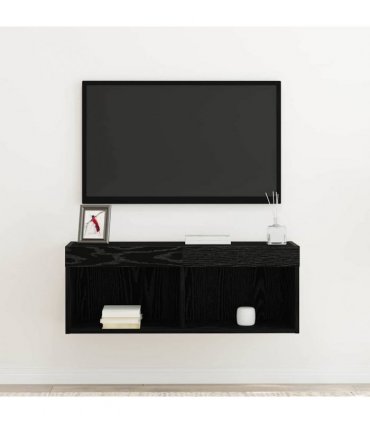 vidaXL TV Cabinet Set Black Oak 80 x 30 x 30 cm Engineered Wood