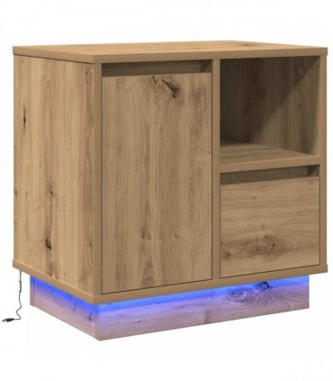 vidaXL Bedside Cabinet Artisan Oak 50 x 34.5 x 50 cm Engineered wood