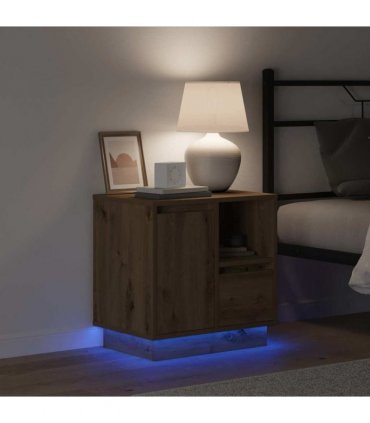vidaXL Bedside Cabinet Artisan Oak 50 x 34.5 x 50 cm Engineered wood