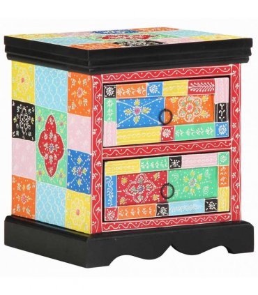 vidaXL Bedside Cabinet with Drawer 2 pcs Multicolour 40 x 35 x 45 cm