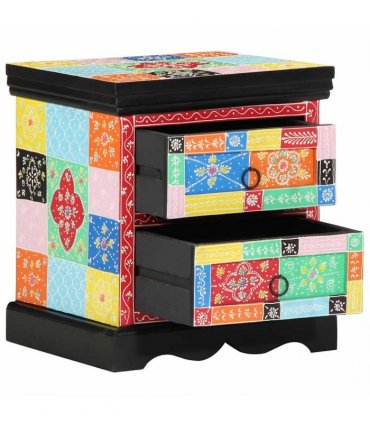 vidaXL Bedside Cabinet with Drawer 2 pcs Multicolour 40 x 35 x 45 cm