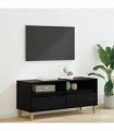 vidaXL TV Cabinet Black Oak 100 x 34.5 x 44.5 cm Engineered Wood