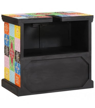 vidaXL Sink cabinet with Door Brown 60 x 35 x 55 cm Solid Mango Wood