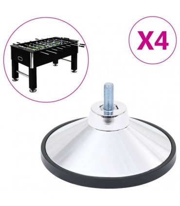 vidaXL Football Table Feet 4 pcs Chrome M10