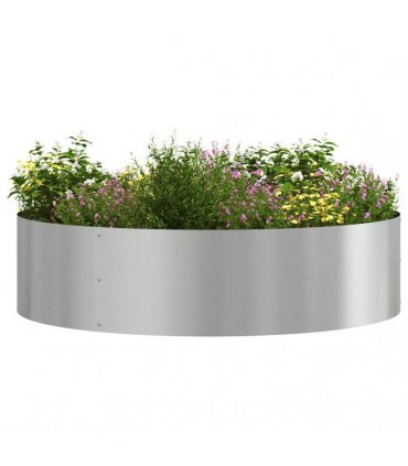 vidaXL Planter Ring 5 pcs Silver 80 x 80 x 20 cm Galvanised Steel
