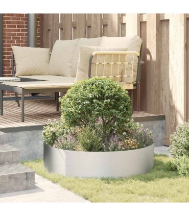vidaXL Planter Ring 5 pcs Silver 80 x 80 x 20 cm Galvanised Steel