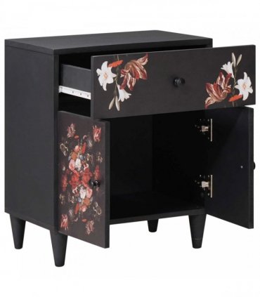 vidaXL Bedside Table Multicolour 50 x 33 x 60 cm Solid Mango Wood