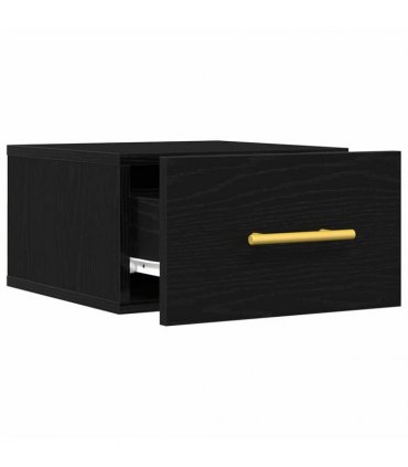 vidaXL Bedside Cabinet 2 pcs Black Oak 35 x 35 x 20 cm Engineered Wood