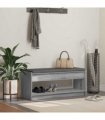 vidaXL Hall Bench with Cushion with Shelf Grey Sonoma 103 x 38 x 45 cm