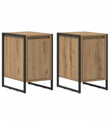 vidaXL Bedside Table 2 pcs Artisian Oak 39.5 x 30 x 50 cm