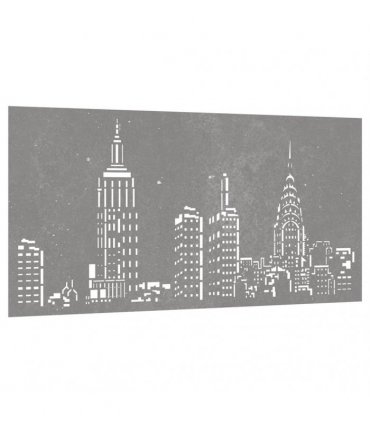 vidaXL Garden Wall Decoration 105x55 cm Corten Steel Skyline Design