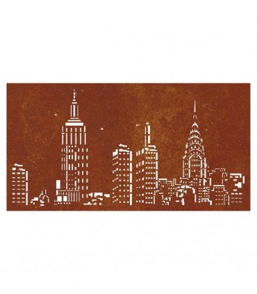 vidaXL Garden Wall Decoration 105x55 cm Corten Steel Skyline Design