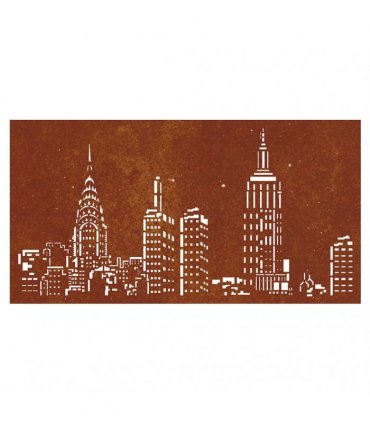 vidaXL Garden Wall Decoration 105x55 cm Corten Steel Skyline Design