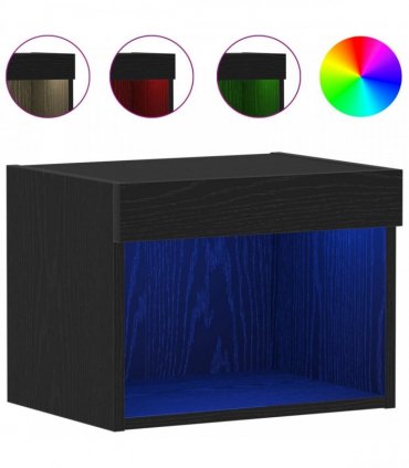 vidaXL TV Cabinet Set Black Oak 40 x 30 x 30 cm Engineered Wood