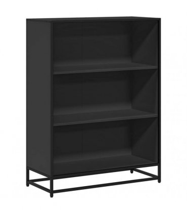 vidaXL Book Cabinet Black 80.5x35x107.5 cm Engineered Wood