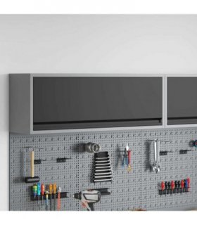 vidaXL Tool Cabinet with Storage Black and Grey 100 x 25 x 35 cm
