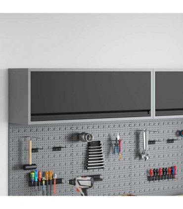 vidaXL Tool Cabinet with Storage Black and Grey 100 x 25 x 35 cm