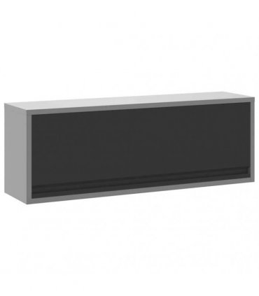 vidaXL Tool Cabinet with Storage Black and Grey 100 x 25 x 35 cm