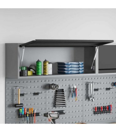 vidaXL Tool Cabinet with Storage Black and Grey 100 x 25 x 35 cm