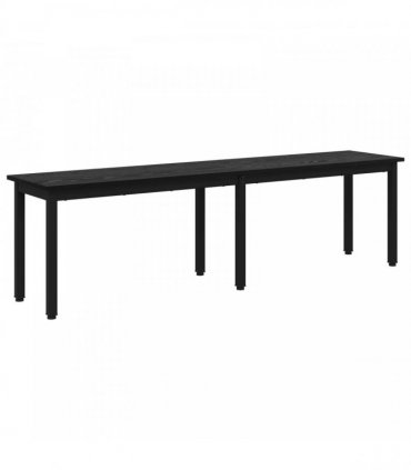 vidaXL Bench Black Oak 160 x 35 x 45 cm Engineered Wood