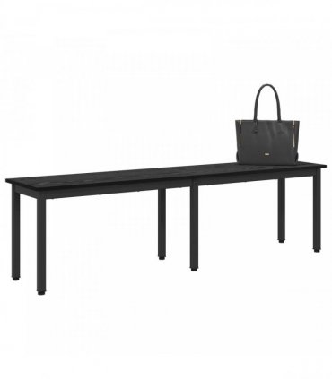 vidaXL Bench Black Oak 160 x 35 x 45 cm Engineered Wood