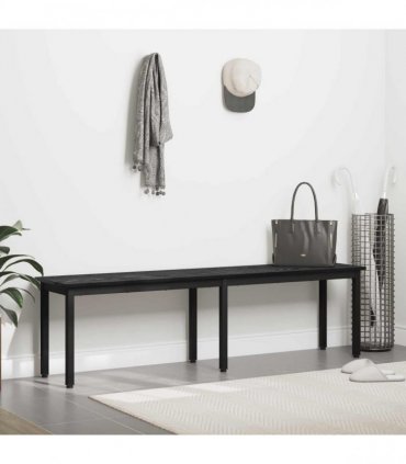 vidaXL Bench Black Oak 160 x 35 x 45 cm Engineered Wood