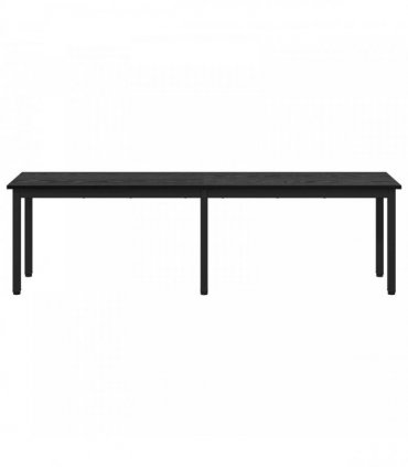 vidaXL Bench Black Oak 160 x 35 x 45 cm Engineered Wood