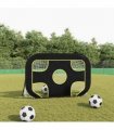 vidaXL Football Goal Net with Target 120x80x80 cm Polyester