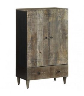 vidaXL Highboard 60x33x100 cm Solid Wood Mango