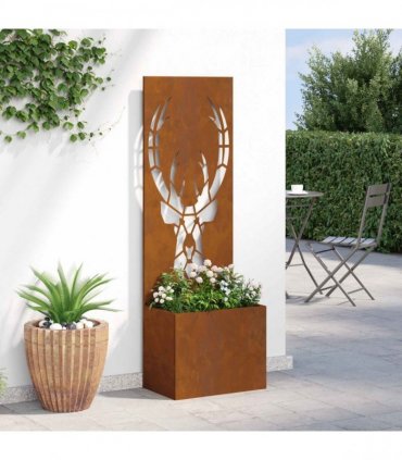 vidaXL Garden Privacy Screen Rusty 50 x 150 cm Weathering Steel