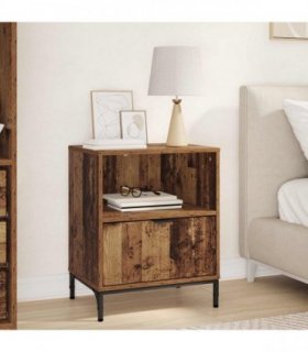 vidaXL Bedside Cabinet Old wood 49 x 36 x 61 cm Engineered wood
