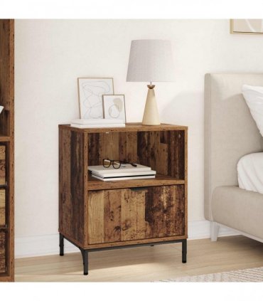 vidaXL Bedside Cabinet Old wood 49 x 36 x 61 cm Engineered wood