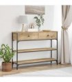 vidaXL Console Table Artisan Oak 100 x 25 x 75 cm Engineered Wood