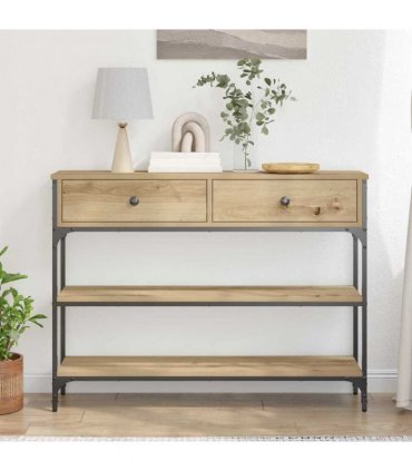 vidaXL Console Table Artisan Oak 100 x 25 x 75 cm Engineered Wood