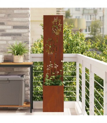 vidaXL Garden Privacy Screen Rusty 32 x 32 x 150 cm Weathering steel