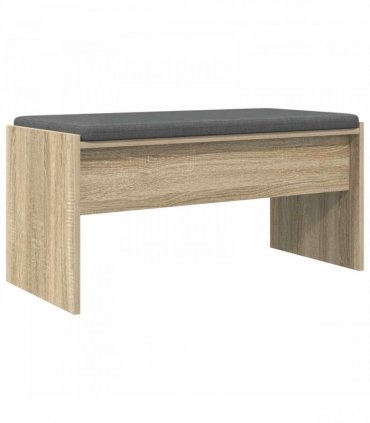 vidaXL Hall Bench with Cushion Sonoma Oak 83 x 38 x 40 cm