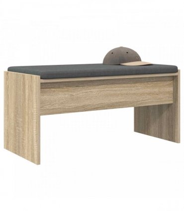 vidaXL Hall Bench with Cushion Sonoma Oak 83 x 38 x 40 cm