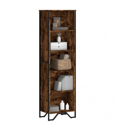 vidaXL Bookcase Smoked Oak 50x31x169 cm Engineered Wood