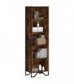 vidaXL Bookcase Smoked Oak 50x31x169 cm Engineered Wood