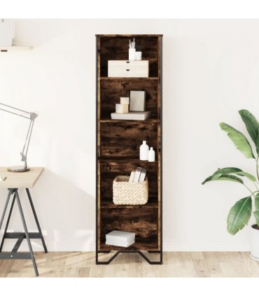 vidaXL Bookcase Smoked Oak 50x31x169 cm Engineered Wood