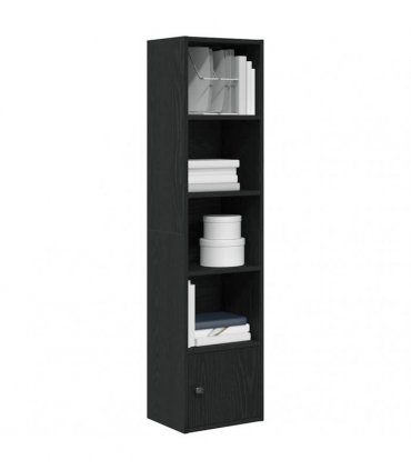 vidaXL Bookcase Black Oak 31x24x127 cm Engineered Wood