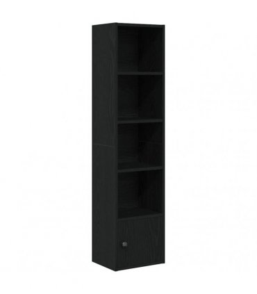 vidaXL Bookcase Black Oak 31x24x127 cm Engineered Wood