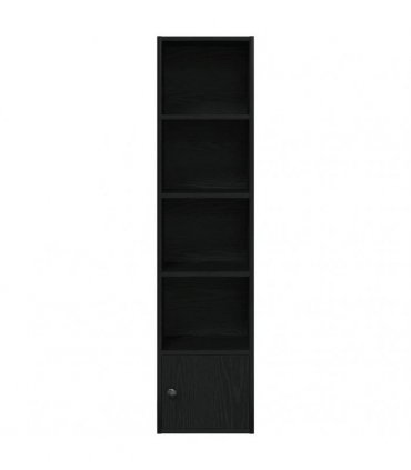 vidaXL Bookcase Black Oak 31x24x127 cm Engineered Wood