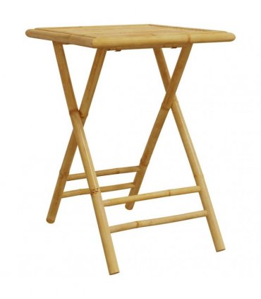 vidaXL Bistro Set | Natural Bamboo | Bamboo | Compact | Foldable | Bistro Set