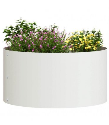 vidaXL Planter Ring 5 pcs White 40 x 40 x 20 cm Cold-rolled Steel