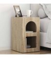 vidaXL Bedside Table ELST 2 pcs Sonoma Oak 29.5 x 33.5 x 50 cm
