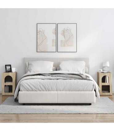 vidaXL Bedside Table ELST 2 pcs Sonoma Oak 29.5 x 33.5 x 50 cm